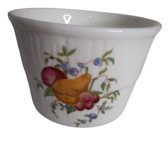 Royal Worcester Other - Vintage Royal Worcester White Fruit & Flower Design Mini Bowl Bone China